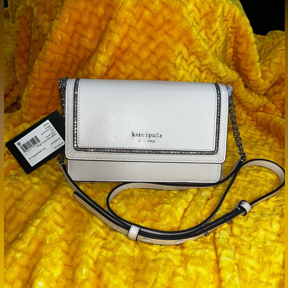 Kate Spade morgan crystal crossbody- off-white